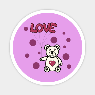 A sweet teddy bear, full of love Magnet